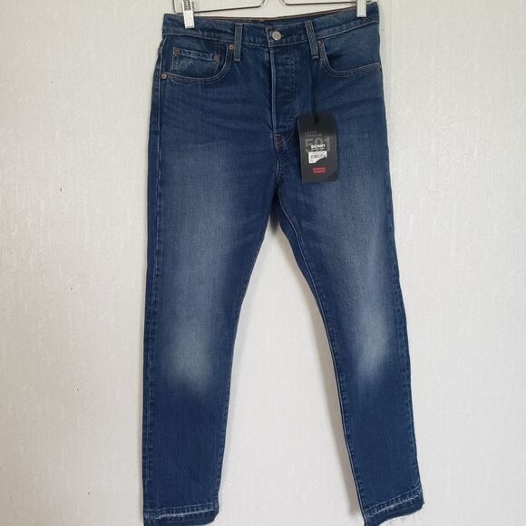 Nwt Premium Levi's 501S skinny button fly raw hem jeans